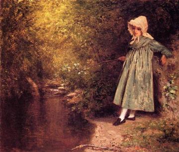 My Little Fisher Girl Artwork by Jervis McEntee
