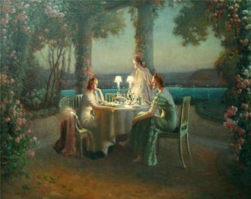 On The Terrace By The Lake Of Annecy Artwork by Delphin Enjolras