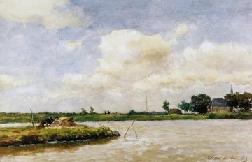 Polder At Noorden Artwork by Johan Hendrik Weissenbruch