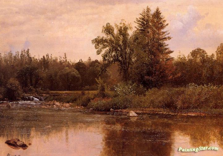 Landscape, New Hampshire Artwork by Albert Bierstadt