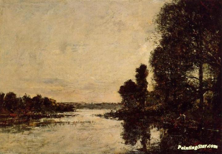 Le bras de mar de Karoulle, Hopital Camfrout Artwork by Eugène-Louis Boudin