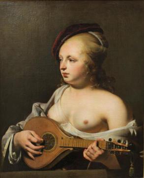 Cittern Player Artwork by Caesar van Everdingen