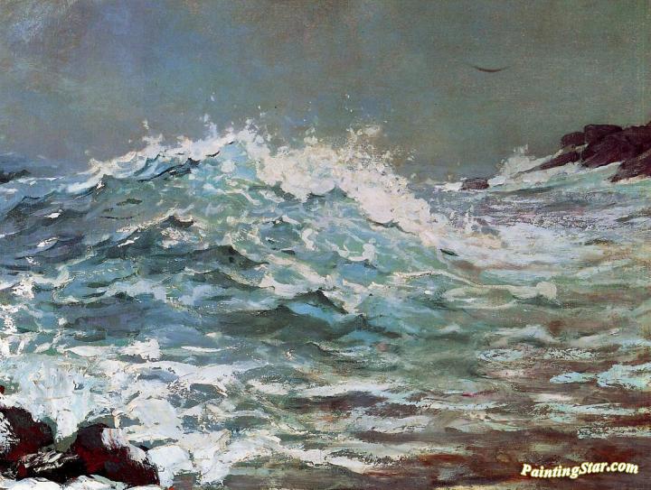 The Backrush Artwork by Winslow Homer