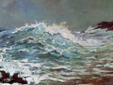 The Backrush Artwork by Winslow Homer