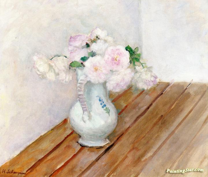 Roses in a Pitcher Artwork by Henri Lebasque