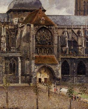 Portal from the Abbey Church of Saint-laurent Artwork by Camille Pissarro