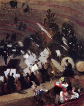 Rehearsal Of The Pas De Loup Orchestra At The Cirque D'hiver Artwork by John Singer Sargent