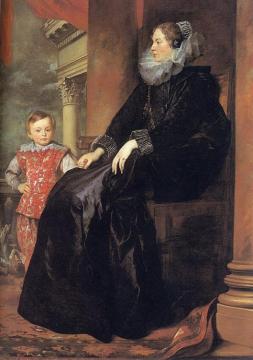 Genoese Noblewoman with her Son Artwork by Anthony van Dyck