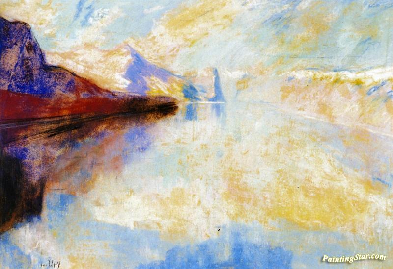 Lake Garda Motif Artwork by Lesser Ury