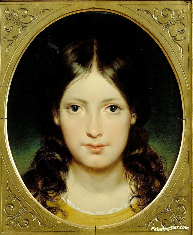 Portrait In An Oval Artwork by Friedrich von Amerling