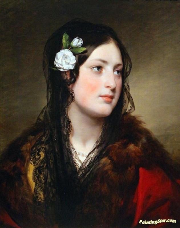 Portrait Of Elise Kreuzberger Artwork by Friedrich von Amerling