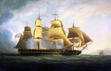 The Frigate H.M.S. Artwork by James E. Buttersworth