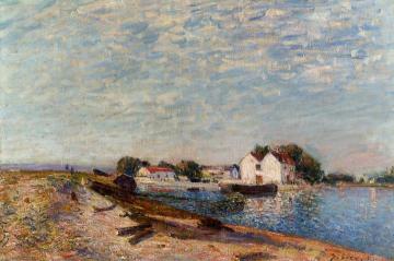 Saint-Mammes Dam Artwork by Alfred Sisley