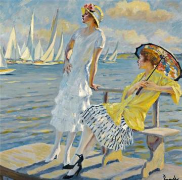 Summer Regatta Artwork by Edward Cucuel