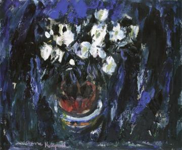 Still Life Of White Flowers Artwork by Anne Redpath