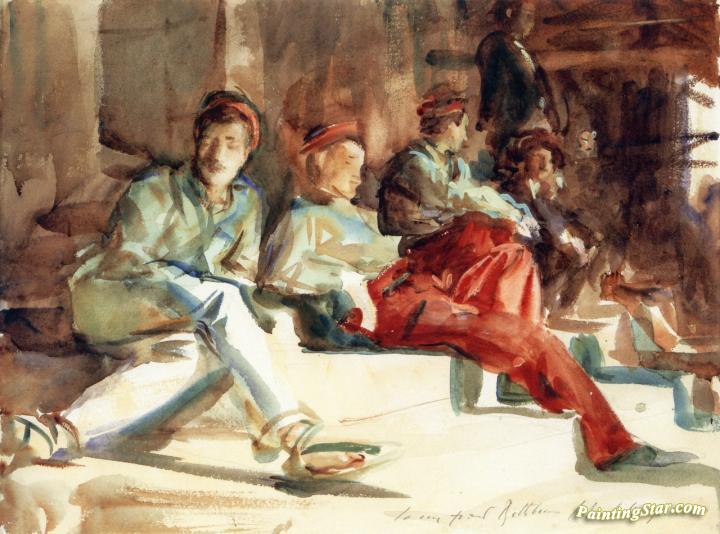 Group Of Spanish Convalescent Soldiers Artwork by John Singer Sargent
