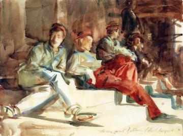 Group Of Spanish Convalescent Soldiers Artwork by John Singer Sargent