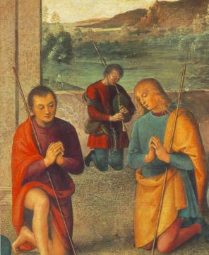 The Presepio [detail] Artwork by Pietro Perugino