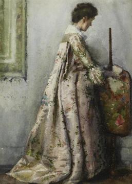 The silk gown Artwork by Henry Scott Tuke