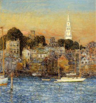 Newport, October Sundown Artwork by Frederick Childe Hassam