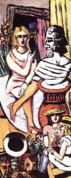 The Actors (Triptych - Right Panel) Artwork by Max Beckmann