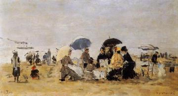 Trouville, Beach Scene Artwork by Eugène-Louis Boudin