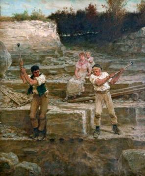 The Miners Artwork by George Henry Boughton