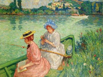 Women Fishing Artwork by Georges D'espagnat