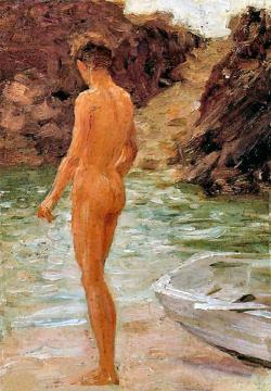 Nude Boy Artwork by Henry Scott Tuke
