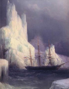 Icebergs in the Atlantic (detail) Artwork by Ivan Constantinovich Aivazovsky