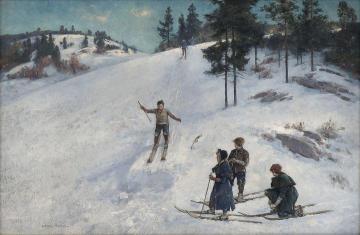 Ski Jump Artwork by Axel Hjalmar Ender