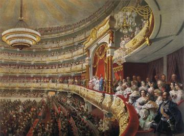 Performance At The Bolshoi Theater Artwork by Mihaly Zichy