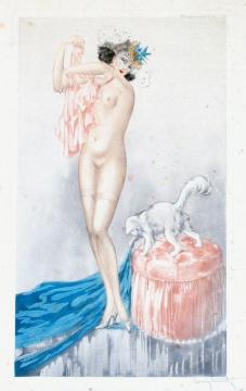 Pink Slip Artwork by Louis Icart