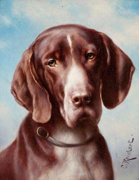 Portrait of a Dog Artwork by Carl Reichert