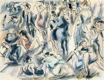 American Beach Artwork by Jules Pascin