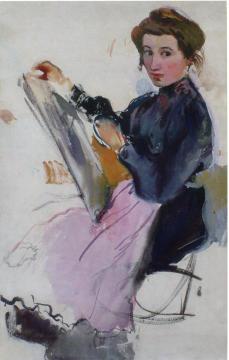 Self-Portrait Artwork by Zinaida Serebriakova