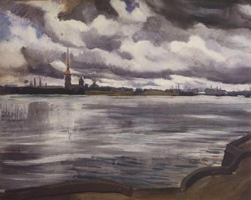 View of the Peter and Paul Fortress Artwork by Zinaida Serebriakova