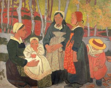 Bretons In The Forest Of Huelgoat Artwork by Paul Serusier