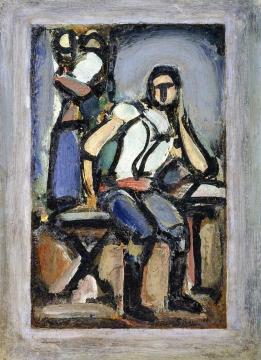 Young Man Leaning on His Elbow Artwork by Georges Rouault