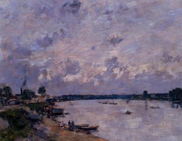 The Banks of the Seine at Caudebec en Caux Artwork by Eugène-Louis Boudin