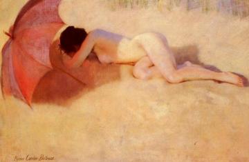 Nude with a Parasol Artwork by Pierre Carrier-Belleuse