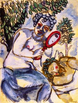 The Mirror Artwork by Marc Chagall