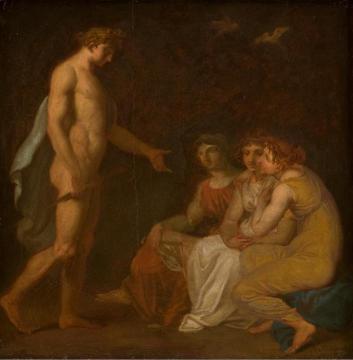 Apollo Charging The Parcae To Visit Ceres, Who Has Fled From Earth Artwork by Nicolai Abraham Abildgaard