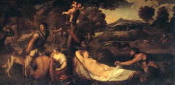 Jupiter And Anthiope (pardo-venus) Artwork by Titian