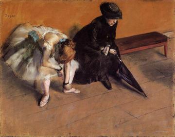 Waiting Artwork by Edgar Degas