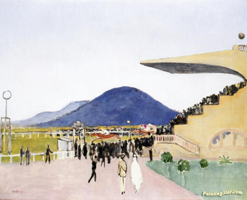 Racetrack At Mandelieu (maritime Alps) Artwork by Kees Van Dongen