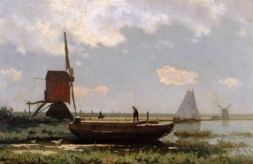 River Landscape Artwork by Johan Hendrik Weissenbruch