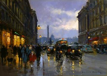 Place de la Concorde Artwork by Edouard Léon Cortes