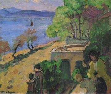View Of The Sea From The Balcony Artwork by Henri Lebasque