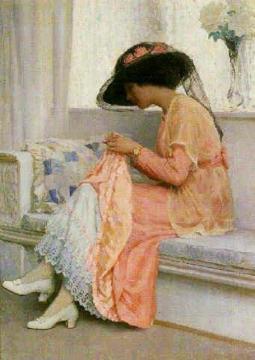 A Stitch In Time Artwork by William Henry Margetson